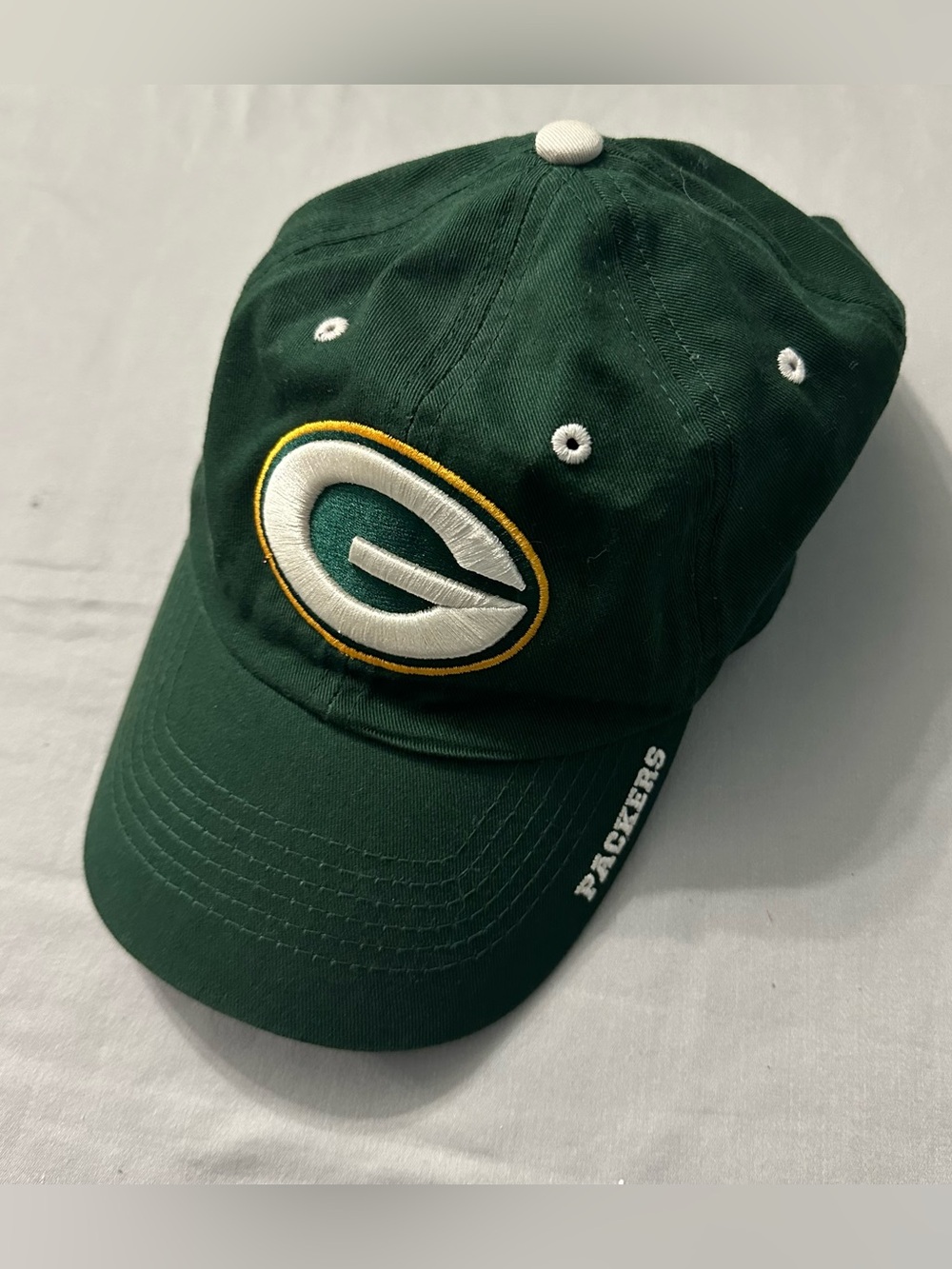 ⁠NFL Team Apparel Green Bay Packers Hat Cap Adjustable Strapback Dad Hat OSFA